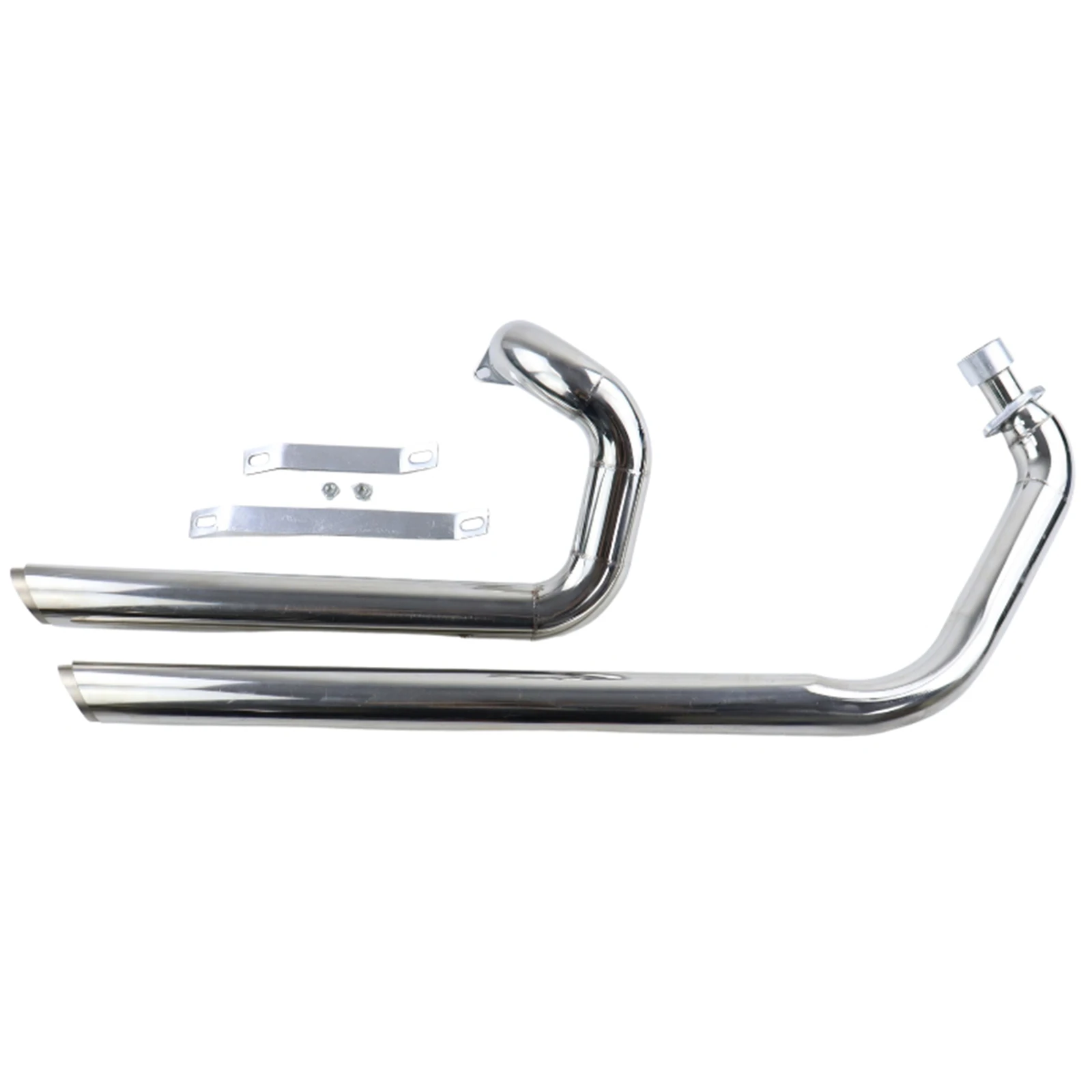 Geschikt voor Yamaha Virago 535 XV 400 XV535 XV400 XV535/400 1984-2004 Motorfiets Dubbele Uitlaat Volledige Systeem Demper Dubbele Demperpijp