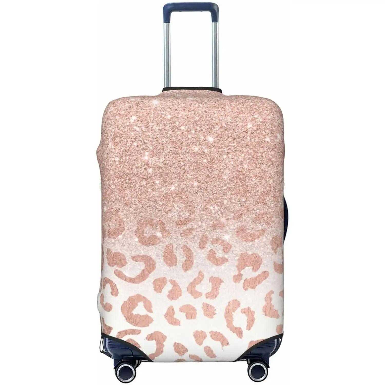 

Rose Gold Glitter Print Luggage Suitcase Covers Elastic Washable Luggage Protector Luggage Covers For Suitcase