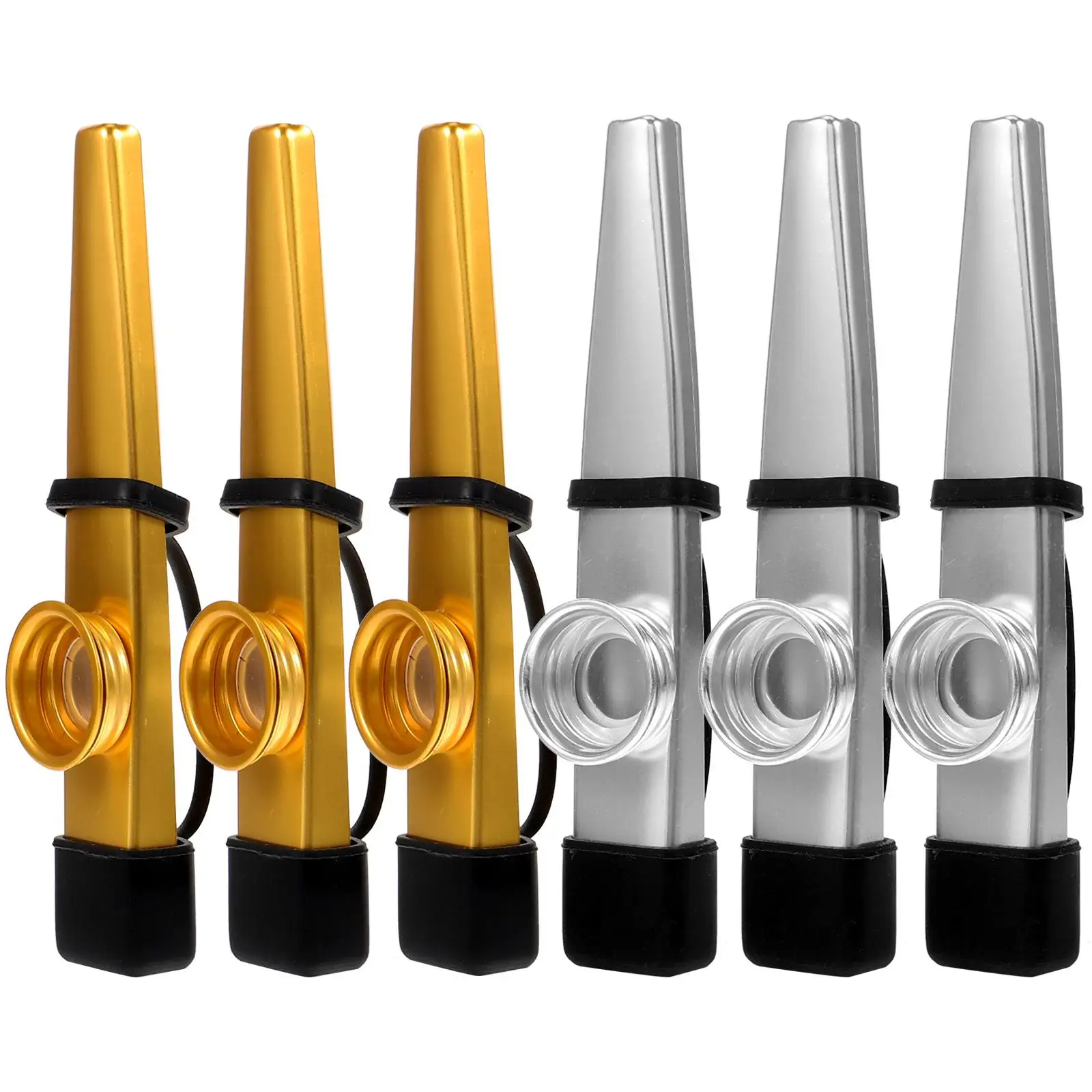 

6 Pcs Kazoo Instrument Metal Kids Musical Small Silica Gel Smooth Performance Beginner Children Music Lover Practice