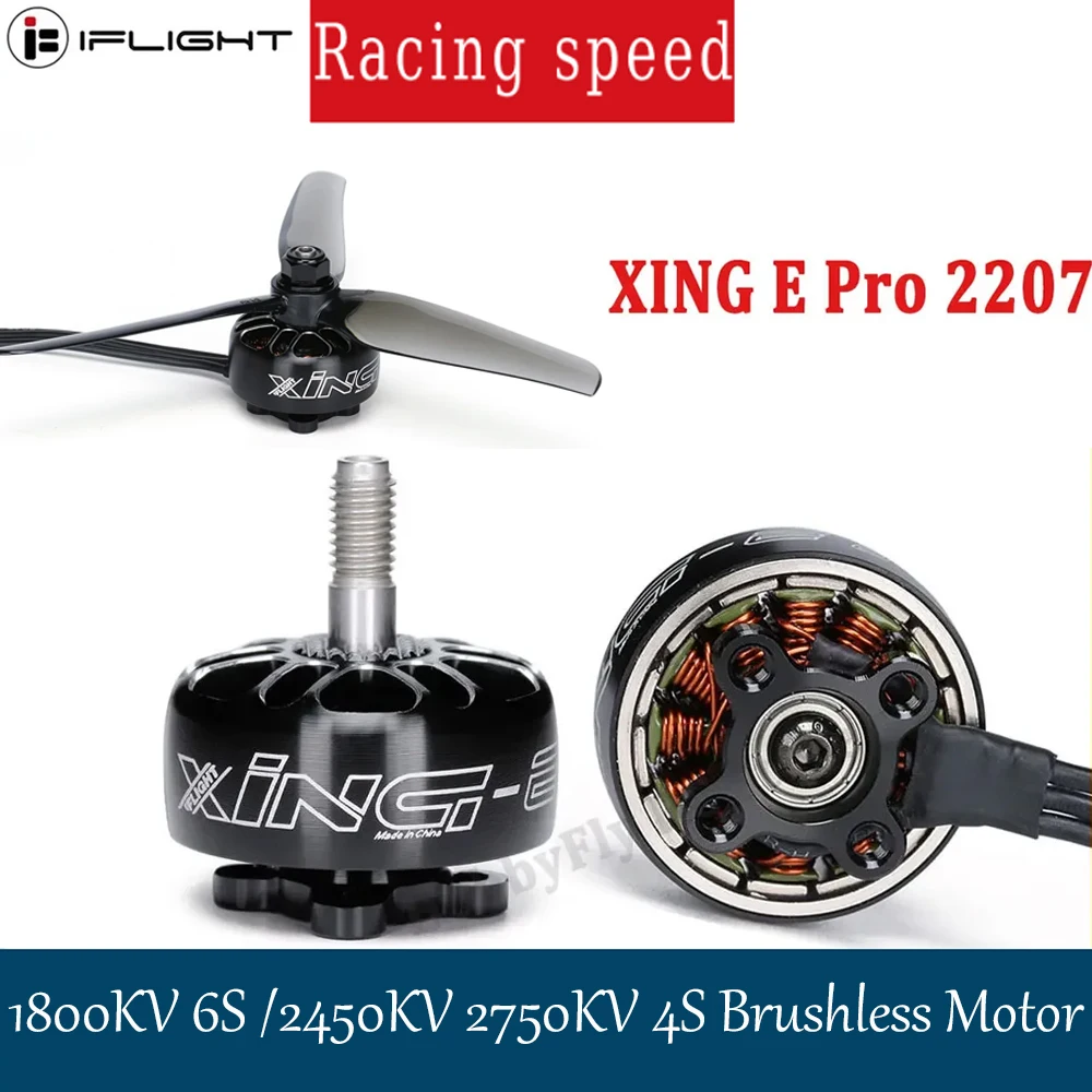

iFlight XING E Pro 2207 1800KV 6S/2450KV 2750KV 4S Бесщеточный двигатель, совместимый 5-дюймовый пропеллер для RC FPV Racing Drone Parts