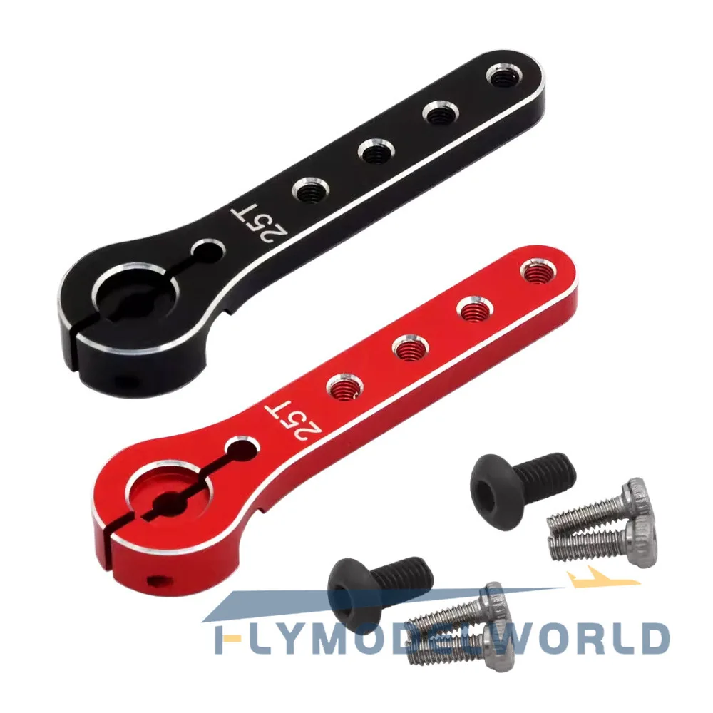 Standard metal steering gear extended rocker arm, model aluminum alloy swing arm 25T-6MM model aircraft steering arm,(Instrument