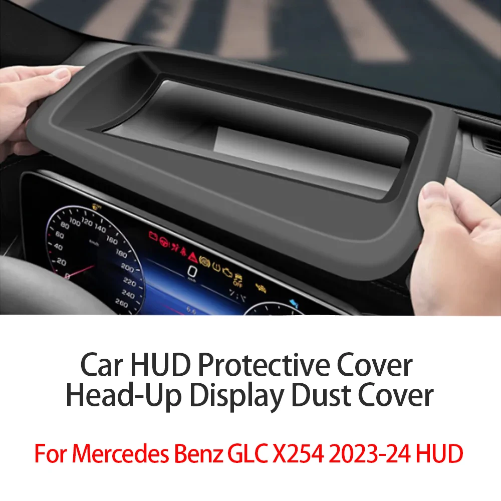 

HUD Car Protective Cover Head-Up Display Dust Cover Frame Windshield For Mercedes Benz GLC 2023 2024 400e X254 MK2 Accessories