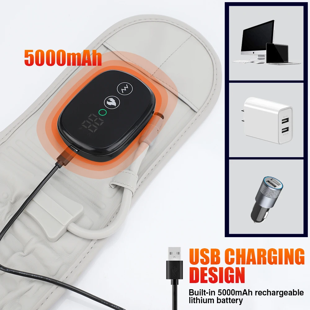 Electric Inflatable Airbag Massage Belt New Upgrade Sideway Extrusion Waist Support Massager Relaxation