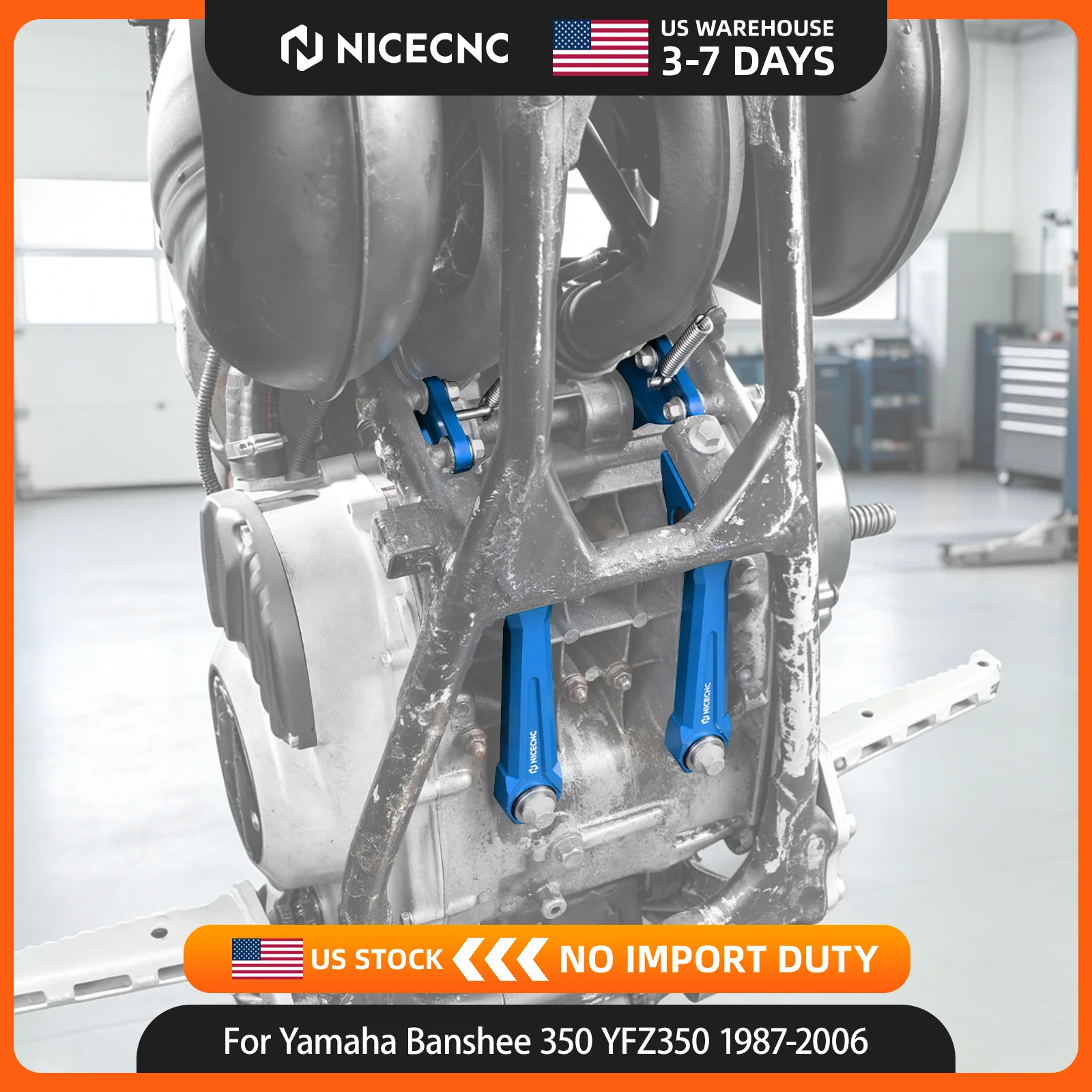 NICECNC For Yamaha Banshee YFZ350 1987-2006 Engine Motor Stay Mount Support Brackets Kit Aluminum Alloy ATV Accessories Replaces 2GU-21314-00-00