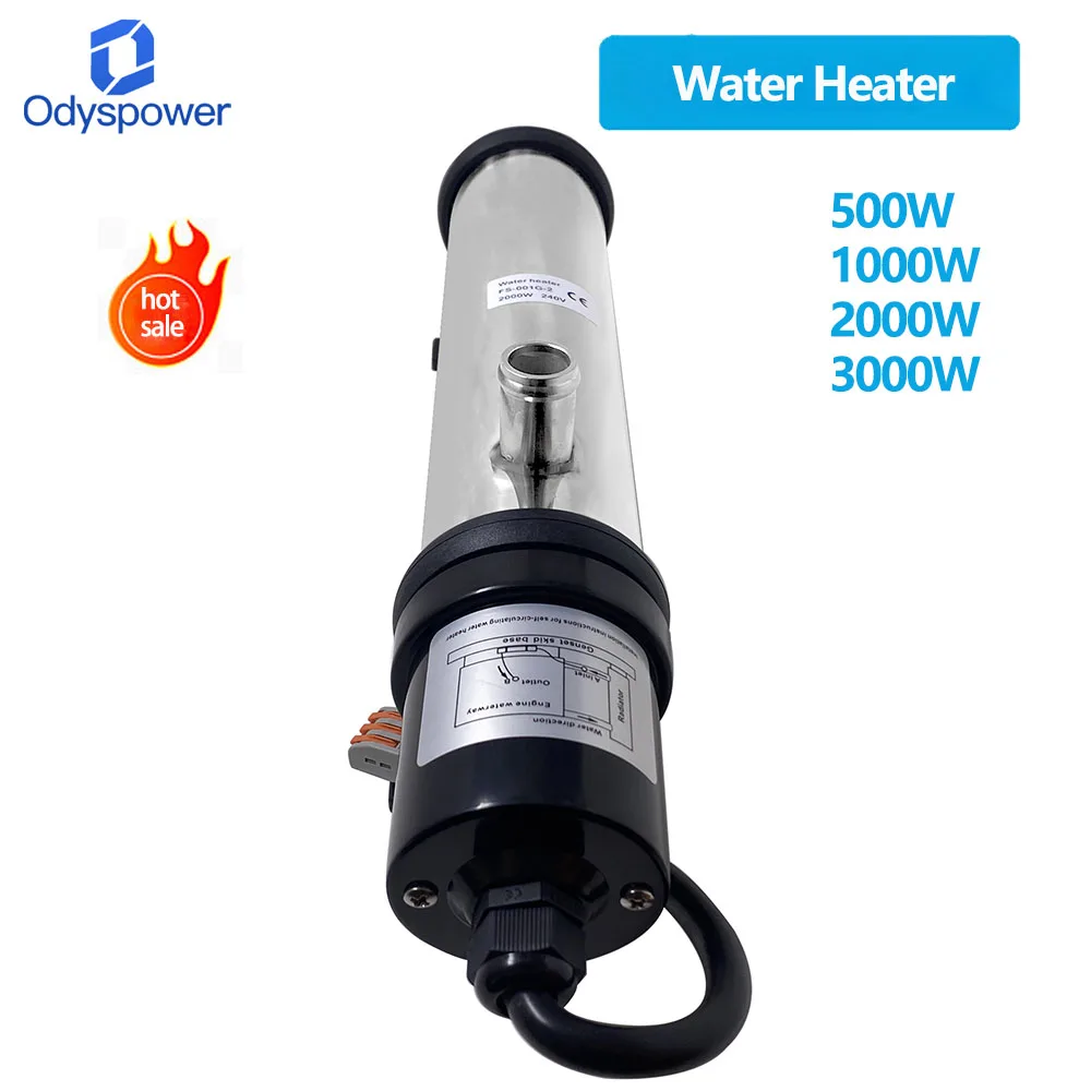

Self Circulating Water Heater 120V/240V for Diesel Generator 500W/1000W Stainless Steel Engine Preheater FS-001