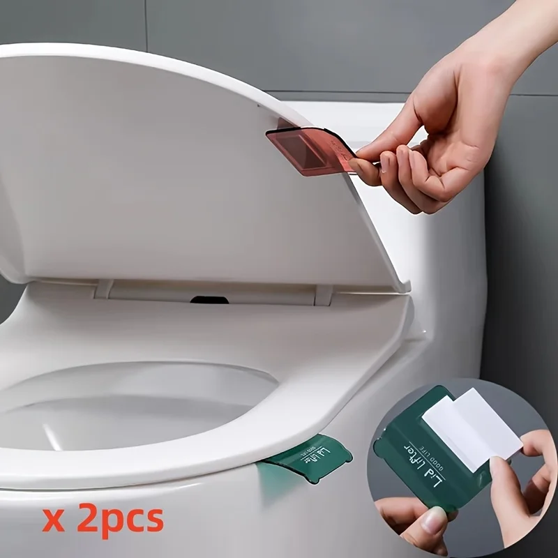 2Pcs Random Colors Toilet Lid Lifting Device Light and Small PS Material for Lift The Toilet Lid Bathroom Supplies Toilet Cover