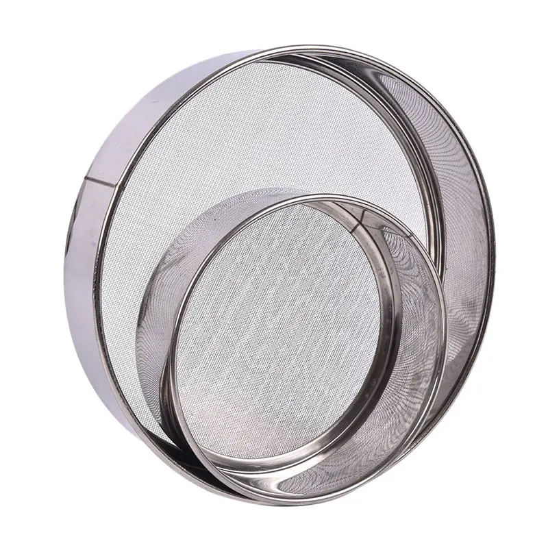 

Kitchen Mesh Flour Sifter Round Stainless Steel Flour Sieve Strainer Sifters