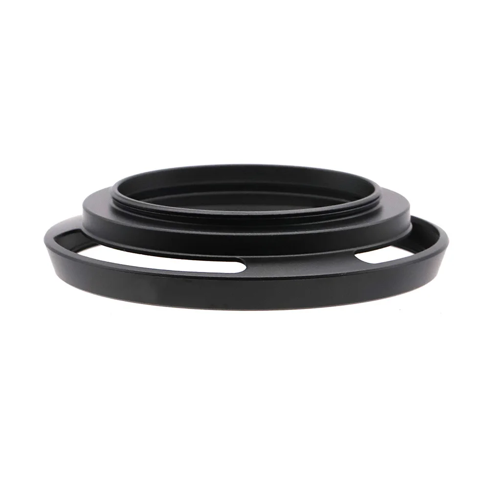 37/39/40.5/43/46mm Metal Screw-on Vented Lens Hood for wide-angle lenses (at least 24mm) Universal Black photography accessory