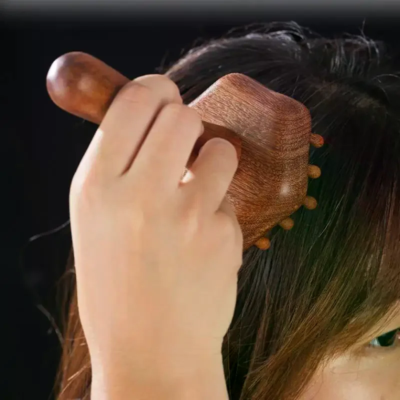 المحمولة خشب الصندل غوا شا أداة تدليك رئيس الرقبة الساق الجسم ميريديان مدلك اللمفاوي العضلات الإغاثة الألم تدليك الأنسجة العميقة #2