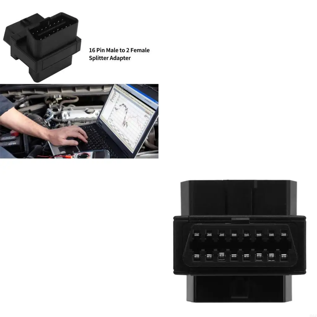 

Кабель сплиттера OBD2 от 16 -контактного мужчины до 2 женских разъема для легкого диагностического доступа