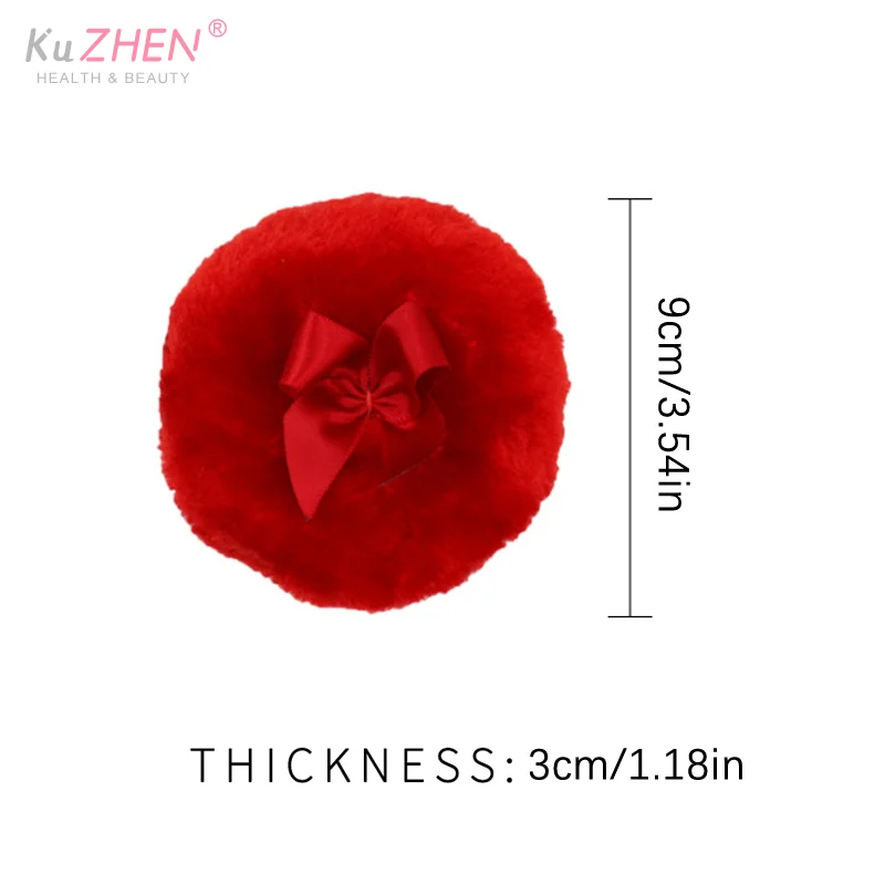 1/4PcPeluche Soffio di Trucco Professionale Bowknot Rotondo Cosmetico Morbido Soffice Soffio di Polvere Allentato Arco Sveglio Spugna Fondotinta MakeupBeauty