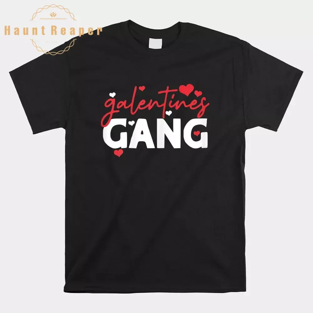 Haunt Reaper Men T Shirt Valentine's Day Galentines Gang Shirt Camisas Hombre For Men Cotton Tops Tees