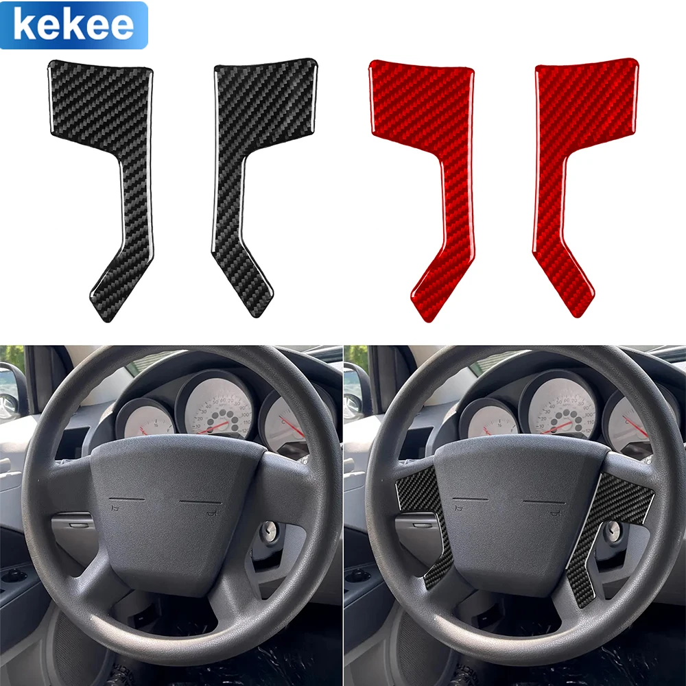 

For Dodge Caliber 2007 2008 Button Panel Cover Trim Real Carbon Fiber Stickers Car Interior Refit Accessories