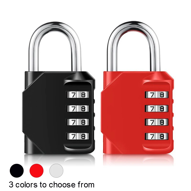 1pc Heavy Duty 4 Digit Resettable Combination Padlock, Waterproof Outdoor Zinc Alloy for Door Gate Shed Toolbox