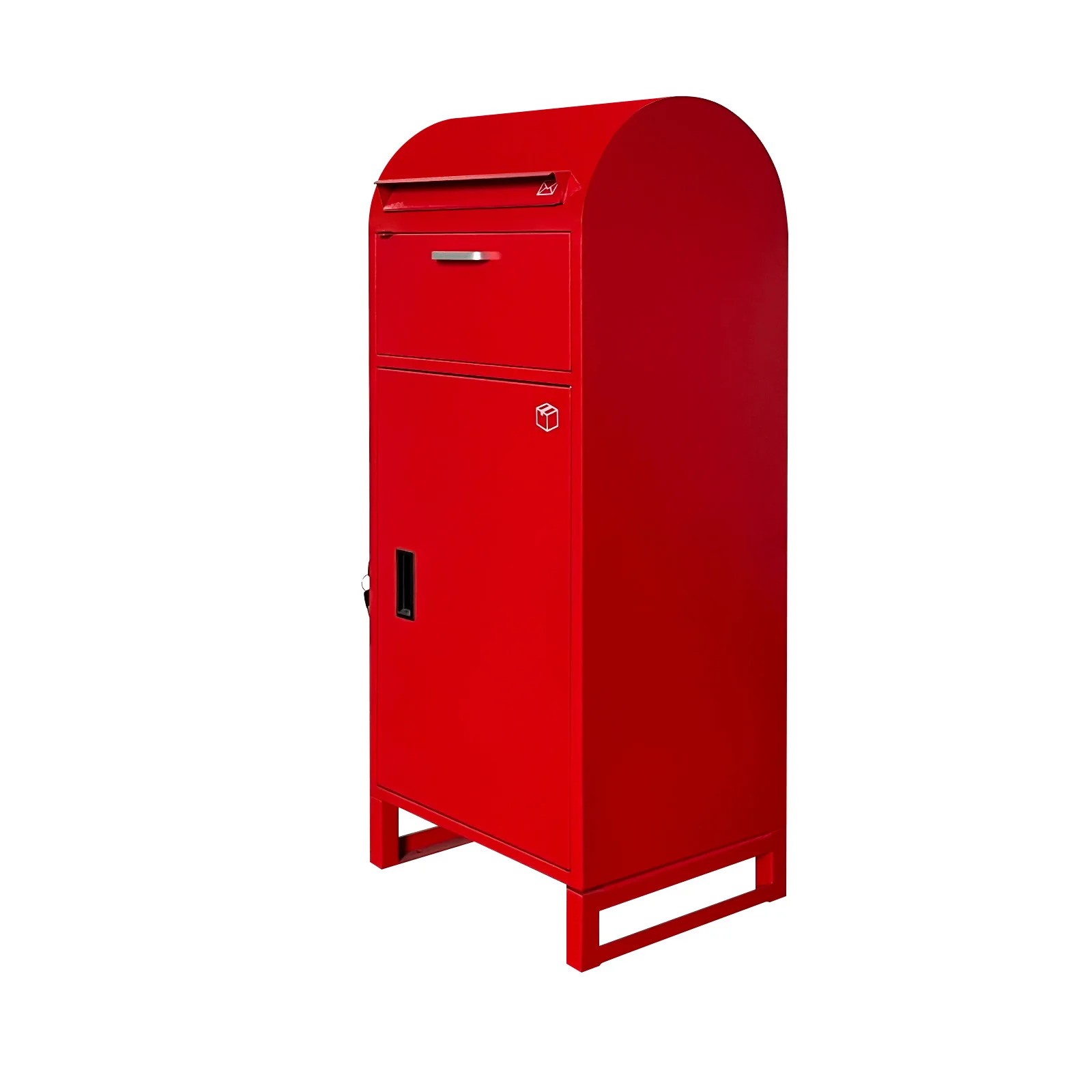 Free Standing Outdoor Package Mailbox Waterproof Anti-Theft Galvanized Steel Knock Key Lock Parcel Drop Box Secure