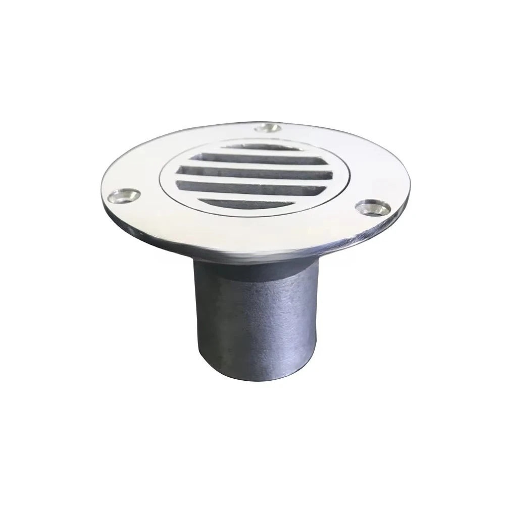 Marine Accessories  Stainless Steel Boat Deck Drain Scupper Cockpit Drain for Yacht