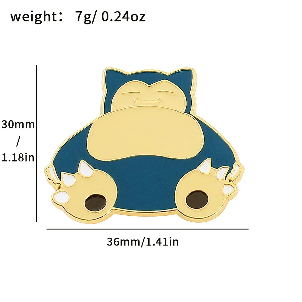 Pokemon Marowak Snorlax Gengar Spilla Anime Distintivo in metallo Zaino Borsa Abbigliamento Decorazione Spilla Accessori Giocattolo per bambini Regali