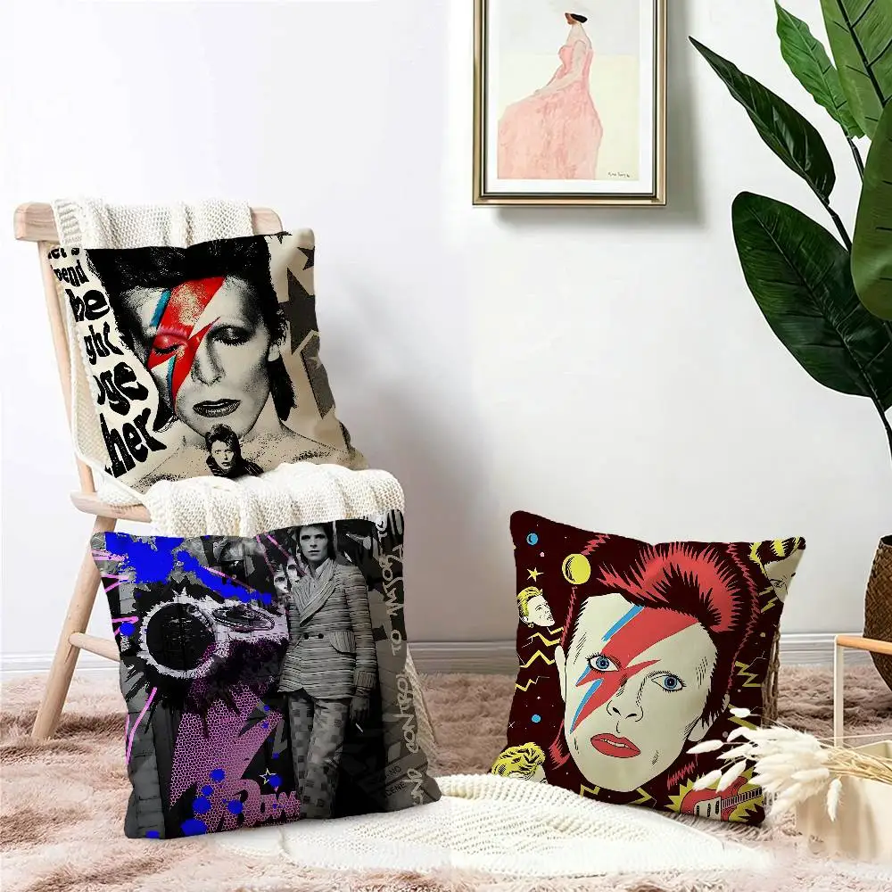 Musician D-David B-BowieS Personalized picture text home decorative pillows Household Gifts 45x45cm