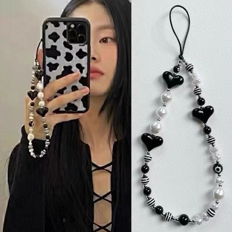 Mobile Phone Lanyard Cell Phone Chain Wrist Strap Phone Case Strap Chain Jewelry Key Pendant For Samsung Huawei IPhone Xiaomi