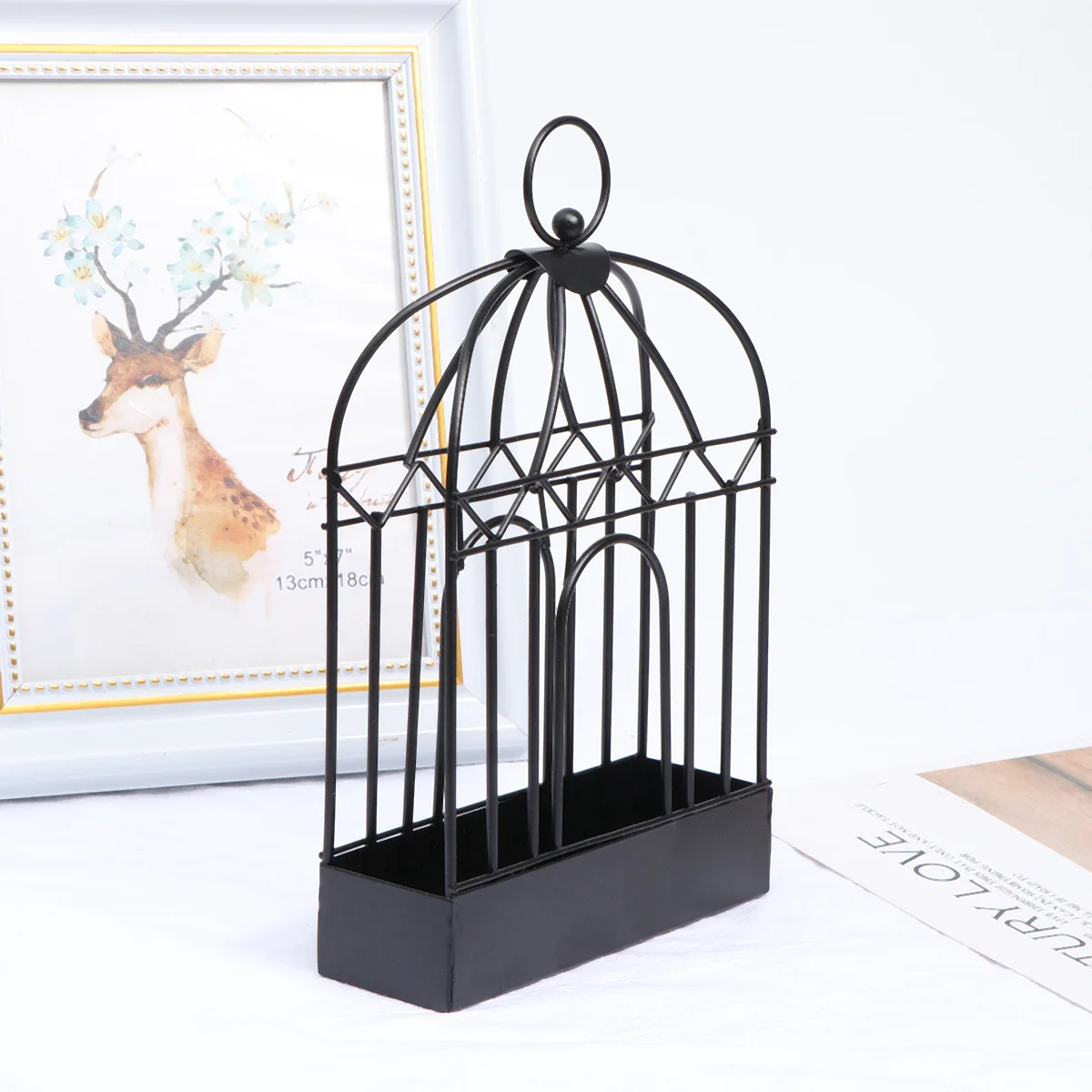 

Rack Display Countertop Jewelry Stand Holder Storage Desktop Decoration Container