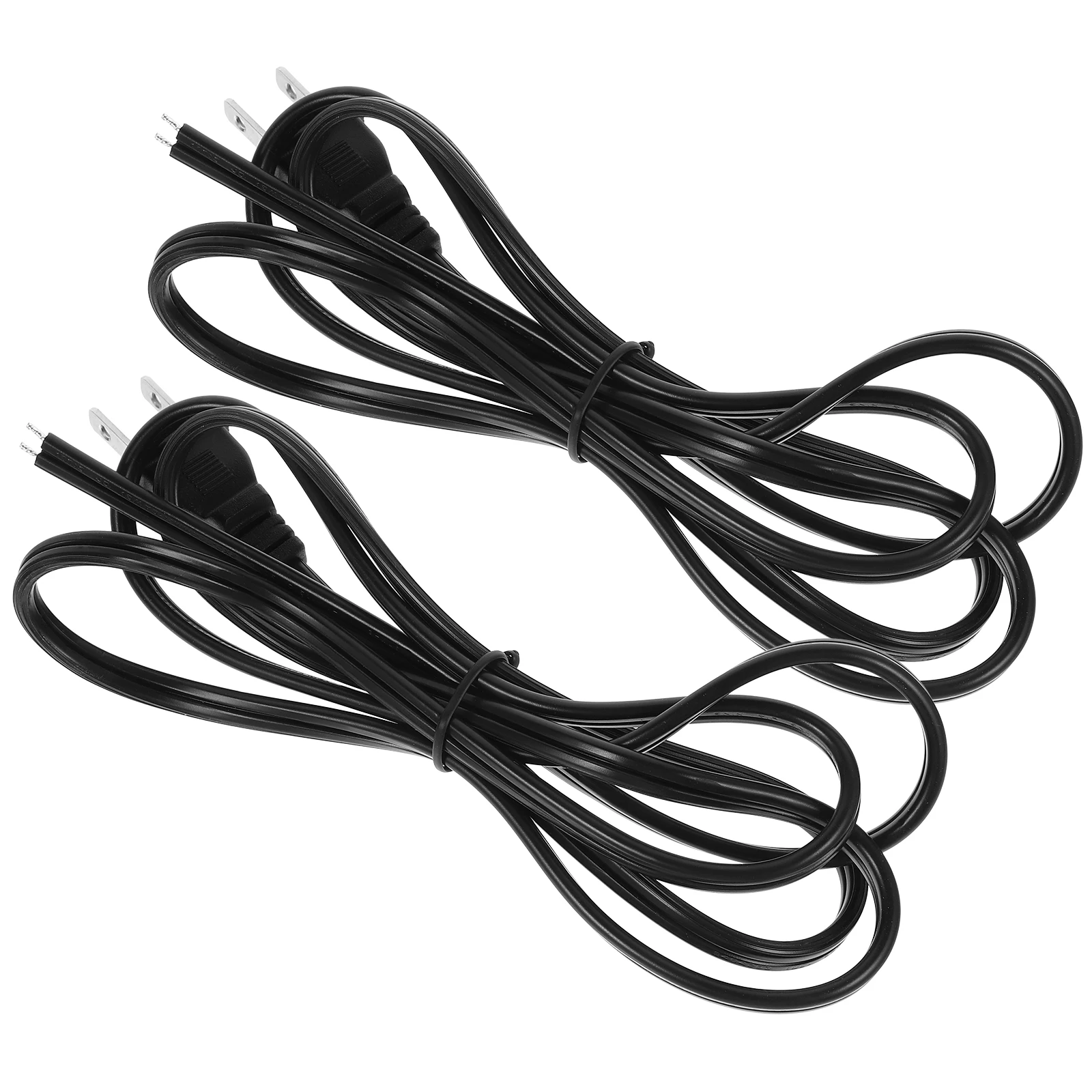 

2Pcs Power Cord Copper Core 15m 2 Prong Plug Appliance Extension Cable Replacement for Lamp Computer Rice Cooker