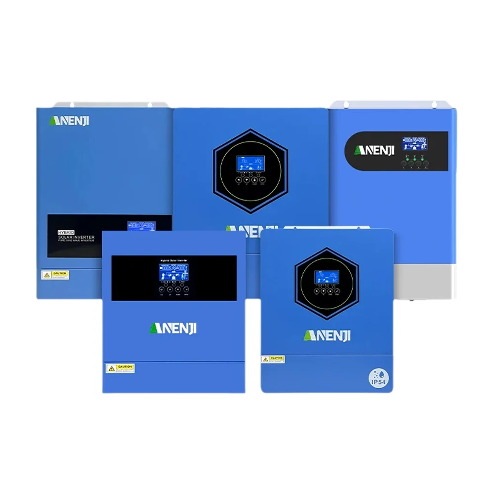 ANENJI 6.2KW 48V 4200W 24V Hybrydowy Inwerter Solarny 220V On/Off Grid Czysta Sinusoida Wbudowany 100A 120A MPPT & WiFi Inwertery do Baterii LiFePO4 i Paneli Solarnych — 2