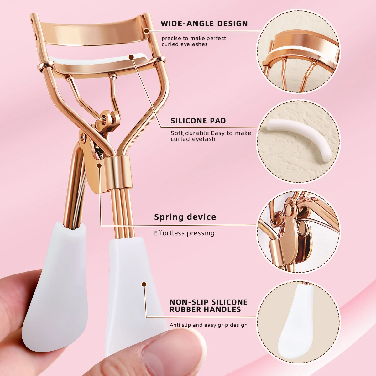 A curly long-lasting eyelash clip with 15 silicone replacement pads, made with eye makeup, the perfect gift for women