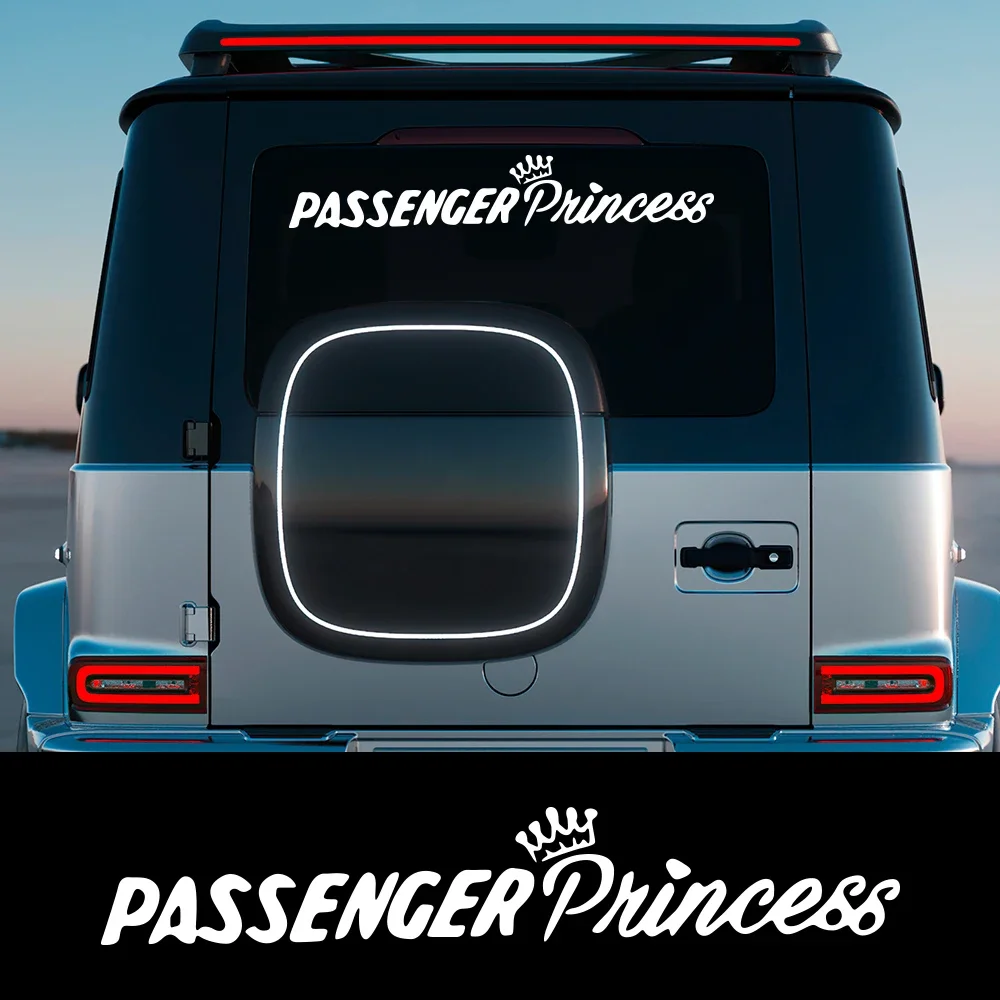 Passenger Princess Slogan Car Windshield Window Sticker Vinyl Decal Self-adhesive Auto Door Side Decoration Sticker Accessories