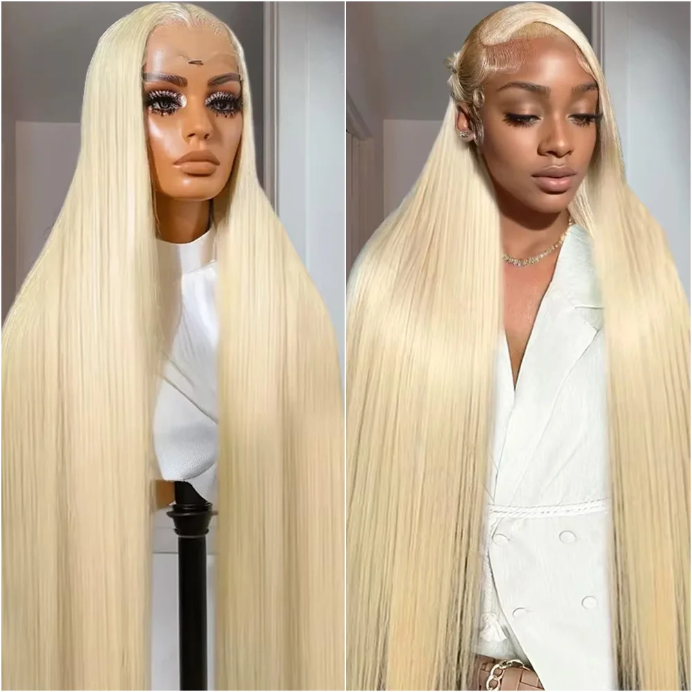 

32 36 Inches Straight 613 Blonde 13x6 HD Lace Front Wig Human Hair Brazilian Transparent 13x4 Lace Frontal Wigs for Black Women