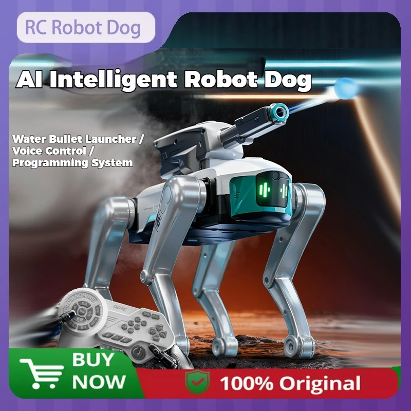 Neue Rc Roboter Hund AI Fernbedienung Spielzeug Wasser Turm Tanz Interaktive Programmierung Junge Weihnachten Geschenke