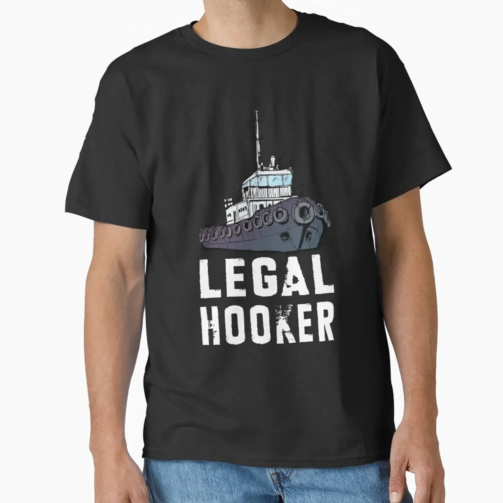 Funny Tugboat For Towboaters Classic T Shirt vintage Washed Top For Everyday Wear graphic Slightly Casual Breathable Unisex