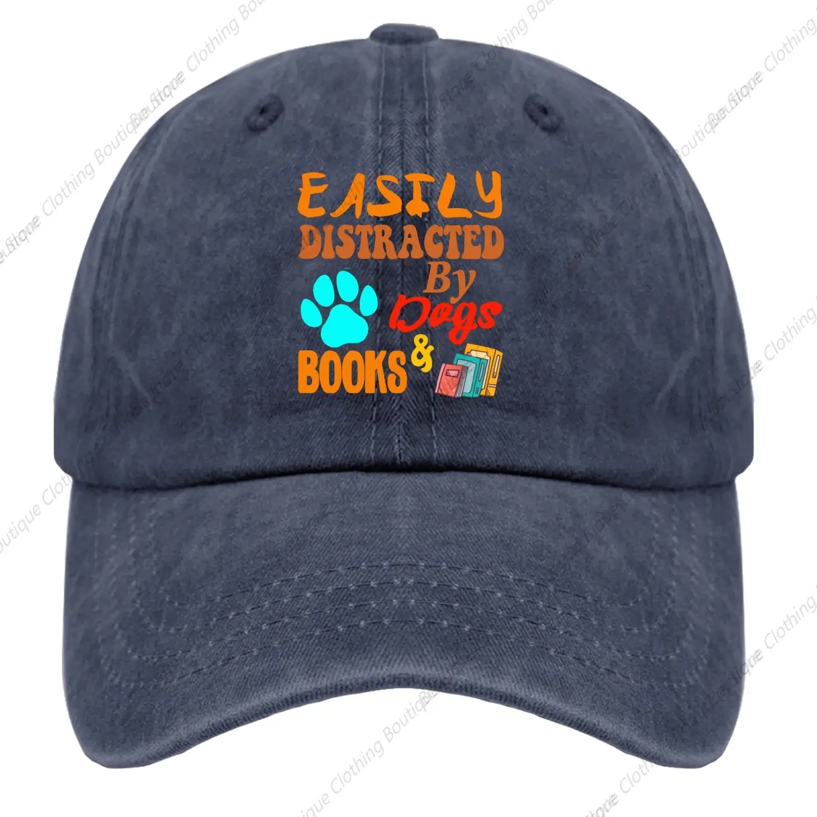 

Mens Ball Caps Book Lover Cool Caps for Men's Cute Baseball Hats Light Weight Baseball Hat Women Navy Blue