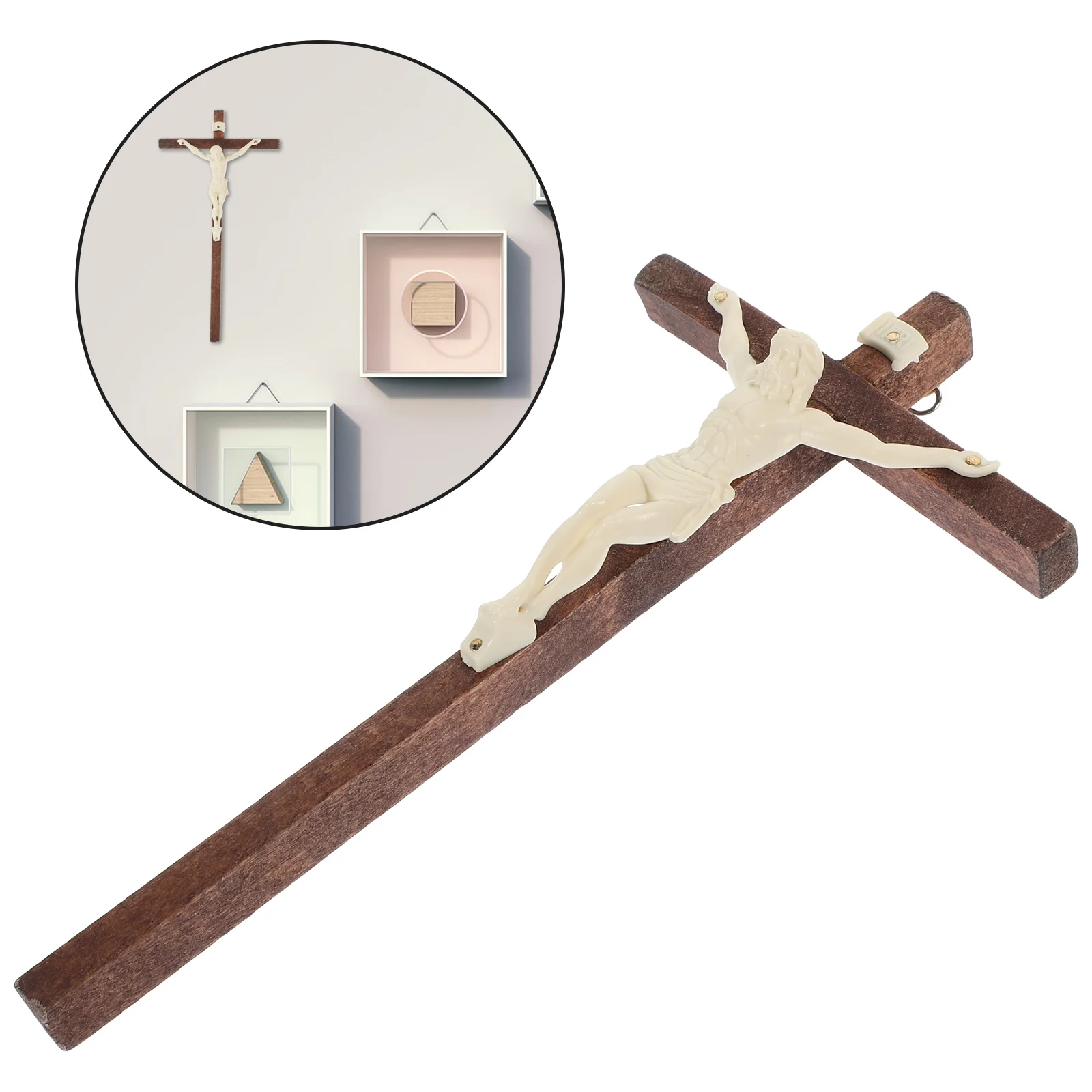 Ornaments Cross Crucifix Household Jesus Figurine Wall Sculpture Statue Christian Religious Catholic