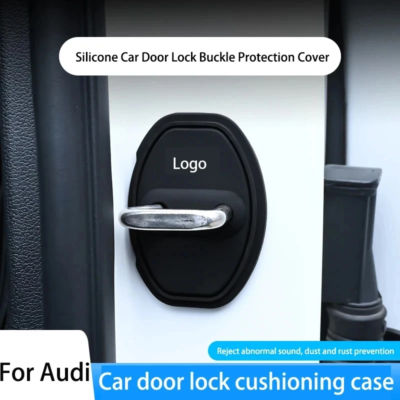 2PC/4PC/set Silicone Car Door Lock Buckle Protection Cover for Audi A1 A3 A4 A5 A6 A7 A8 Q1 Q3 Q5 Q6 Q7 Q8 RS3 RS4