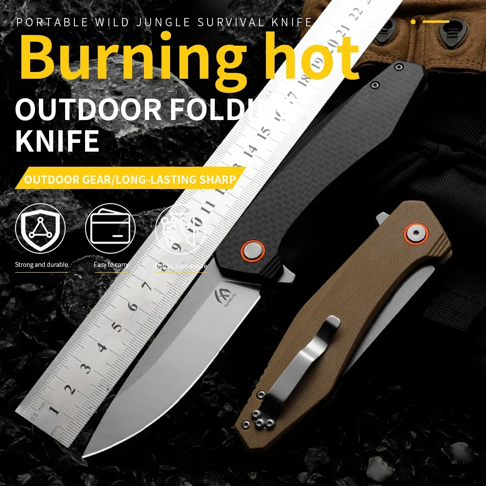 High quality multifunctional folding knife - survival knife for outdoor camping, hunting, and emergency situations, men's gift