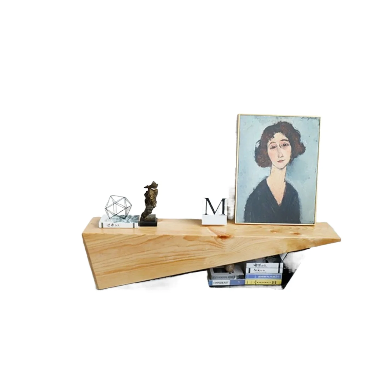 Modern wooden living room TV cabinet bracket triangle TV stand modern cabinet