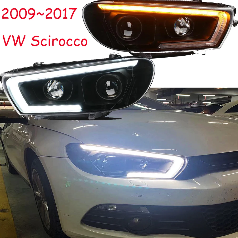 Car Bumper Lamp Scirocco Headlight Hid Xneon 2009 2010 2011 2012 2013 2014 2015 2016 2017y Headlamp Scirocco Daytime Light
