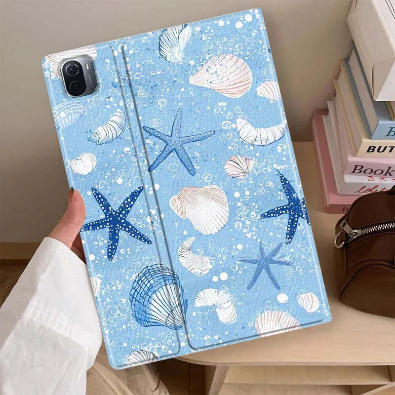 

Artistic Seashell Starfish For Xiaomi Redmi Mi Pad 8 7 6 5 4 2 SE K 12.4 11.2 12.1 11 8.8 Pro Max Ultra Inch Tablet Case