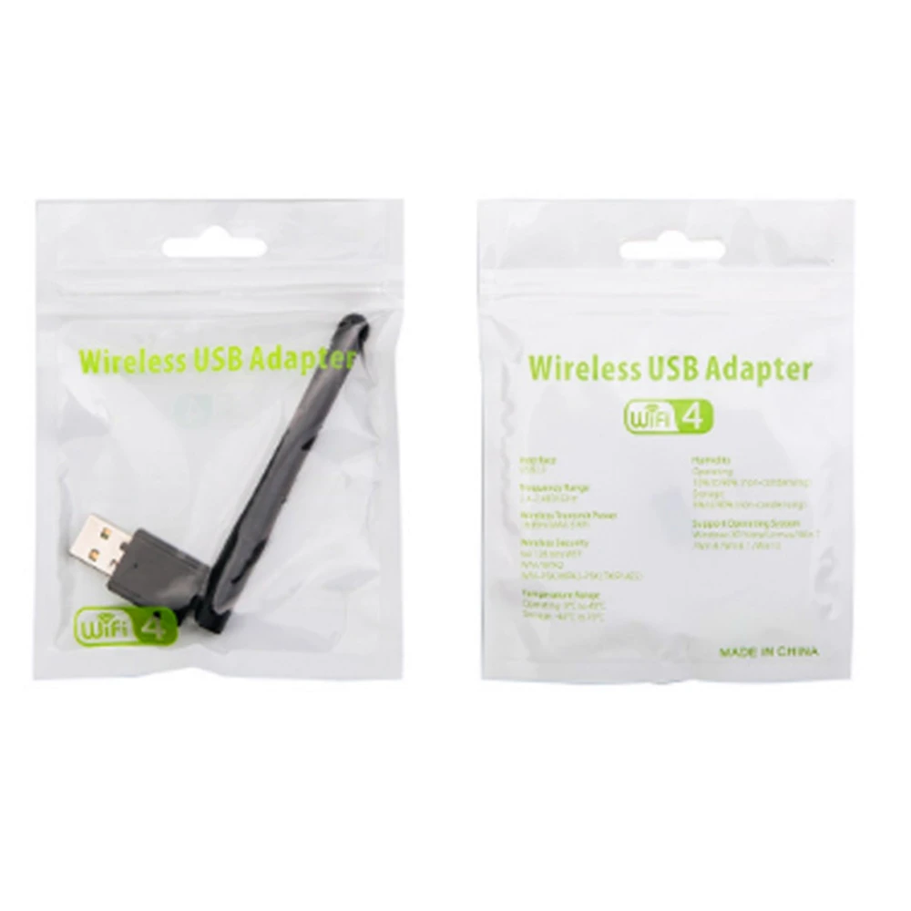 Kartu Jaringan WIFI 2.4G Biaya Rendah Antena 5dbi Penerima WIFI USB 150Mbps Dongle Nirkabel 2.4GHz untuk PC