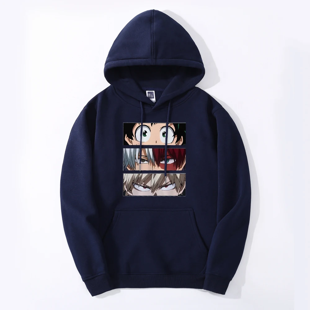 My Hero Academia Deku Bakugou Todoroki Anime Spring Men Fashion Printing Hoodie Sweatshirts Hip Hop Hooded Top Breathable Hoody