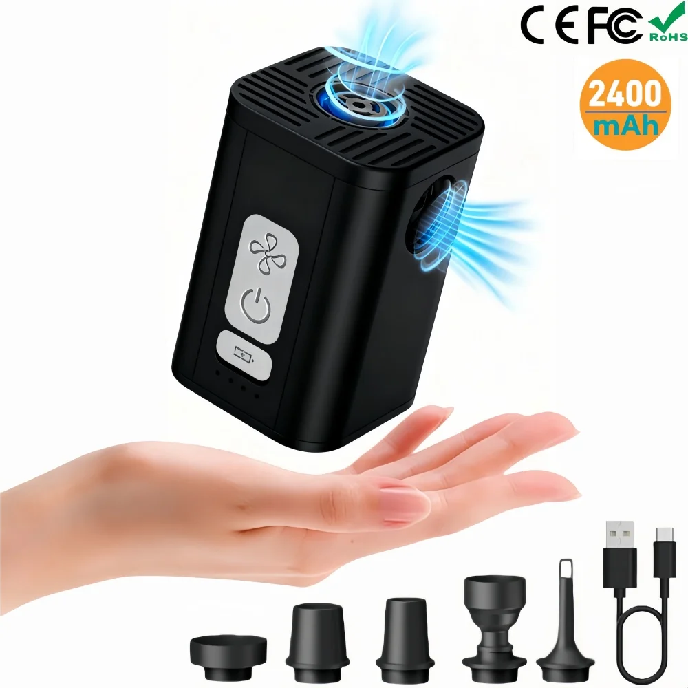 مضخة هواء كهربائية لأكياس تخزين الفراغ، مضخة نفخ نفخ شفط سريع، مضخة محمولة لضغط فراش الملابس #1