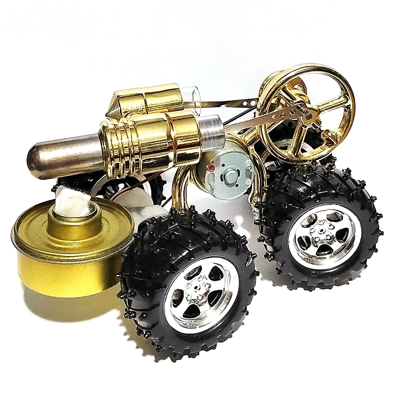 

Hot Air Stirling Engine Miniature Model External Combustion Power Vehicle Physics Science Experiment Toy Gift