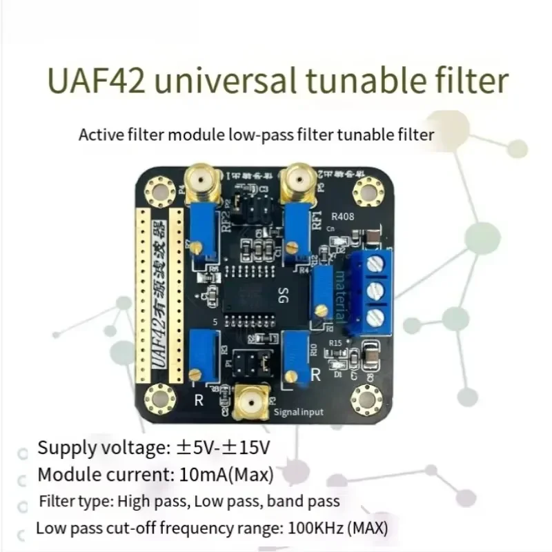 UAF42 High Pass Low Pass Bandpass Filter, Active Filter Module, Low Pass Filter Adjustable Signal Filter