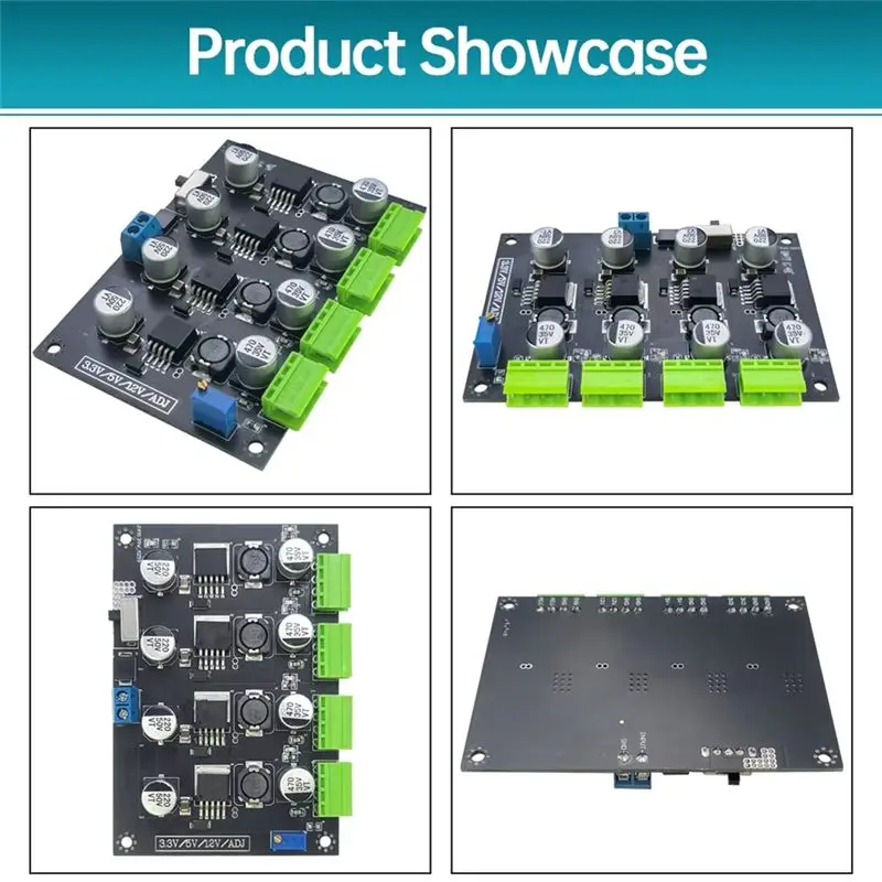 LM2596 Multi-Circuit Switching Power Supply Module, Adjustable Voltage Output 1.2V-37V, 3.3V 5V 12V Fixed, 3A