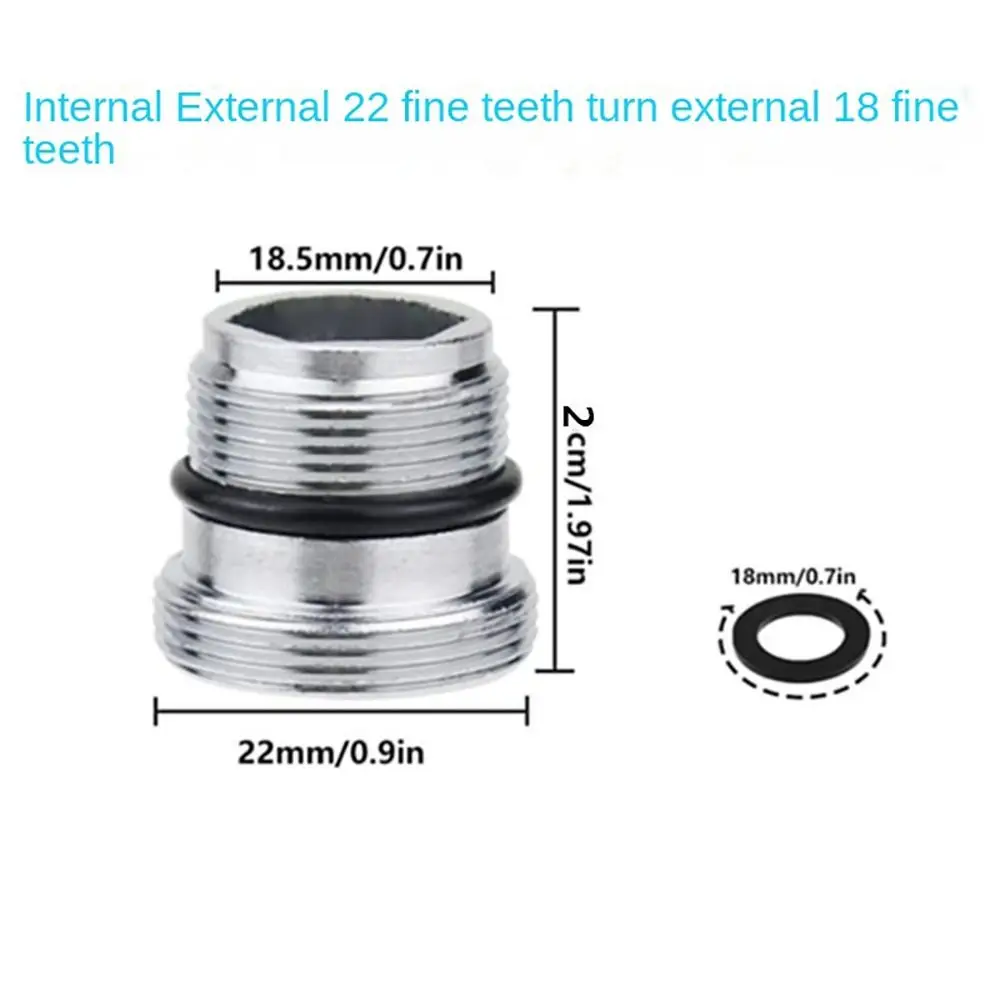 Bateria kuchenna zestaw końcówek 18/20/22/24mm do 22mm z metalową podkładką męskie złącze perlator akcesoria łazienkowe