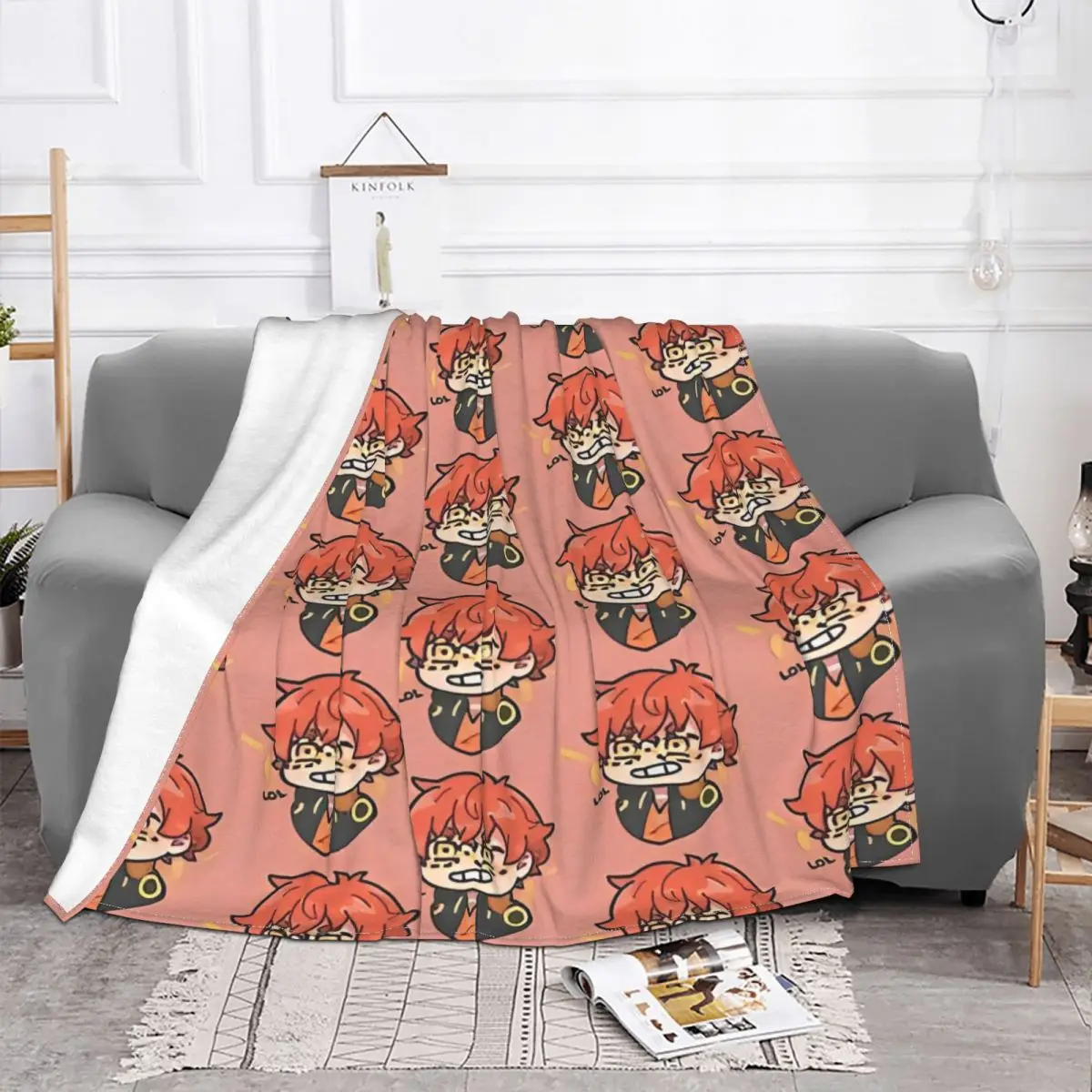 707 Seven Mystic Messenger Blanket Coral Fleece Plush Winter Game Breathable Warm Throw Blankets for Sofa Bedroom Quilt