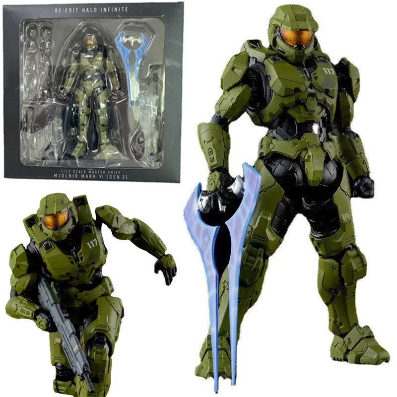 Halo 5：Guardians Anime halo Action Figurine 1/12 Joint mobility Room Ornament Model Handmade With Box Birthday Christmas Gift