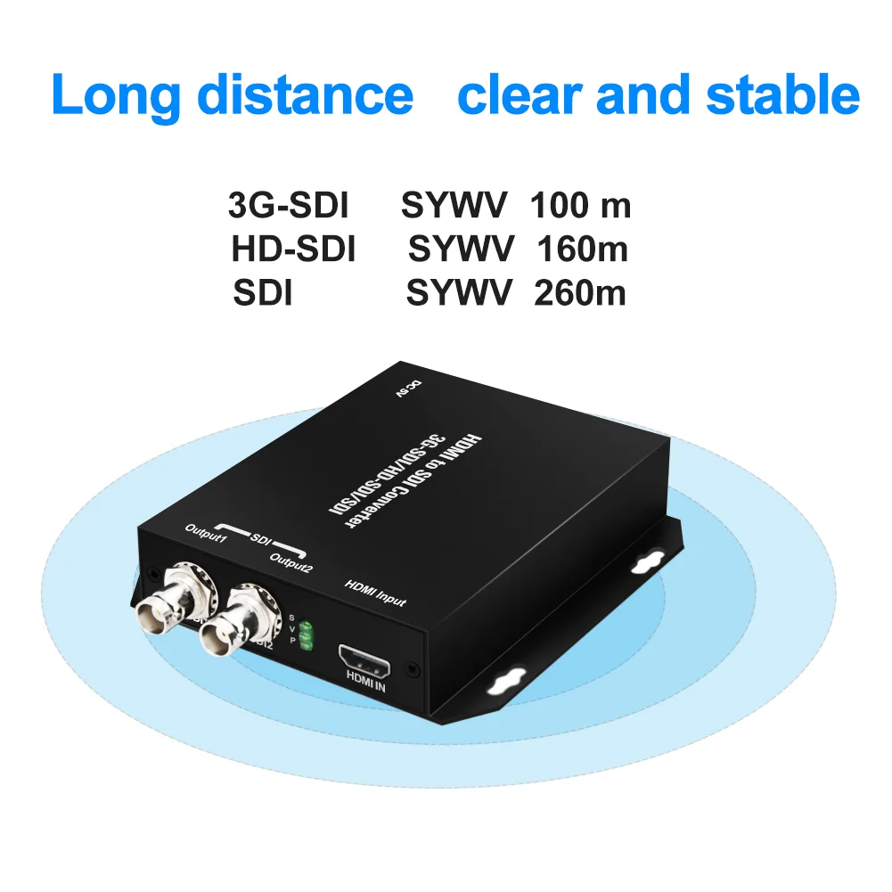 محول HDMI إلى 3G/HD SDI محول صوت وفيديو HDMI إلى BNC مع Loopout