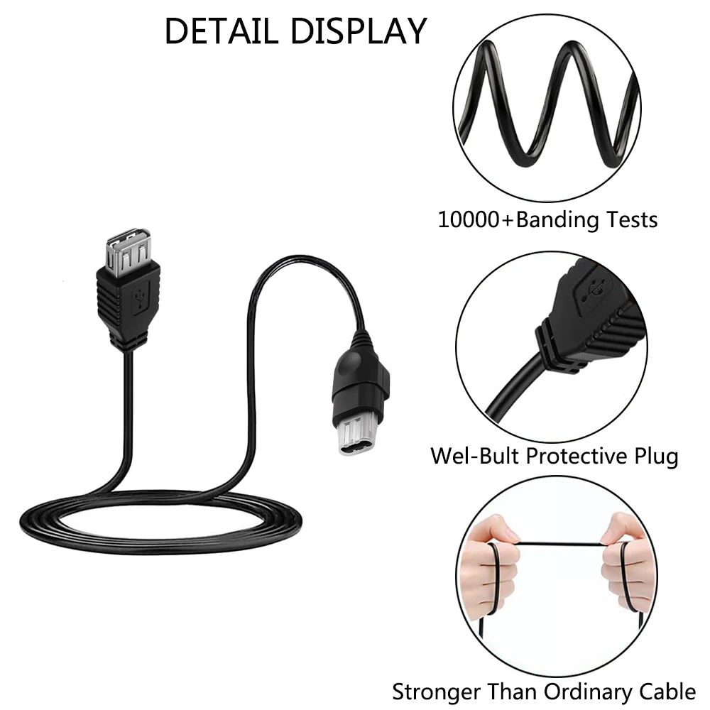 كابل USB لأجهزة Xbox أنثى USB إلى Xbox وحدة تحكم ألعاب الفيديو محول تحويل كابل الجيل AV سلك مركب الصوت والفيديو