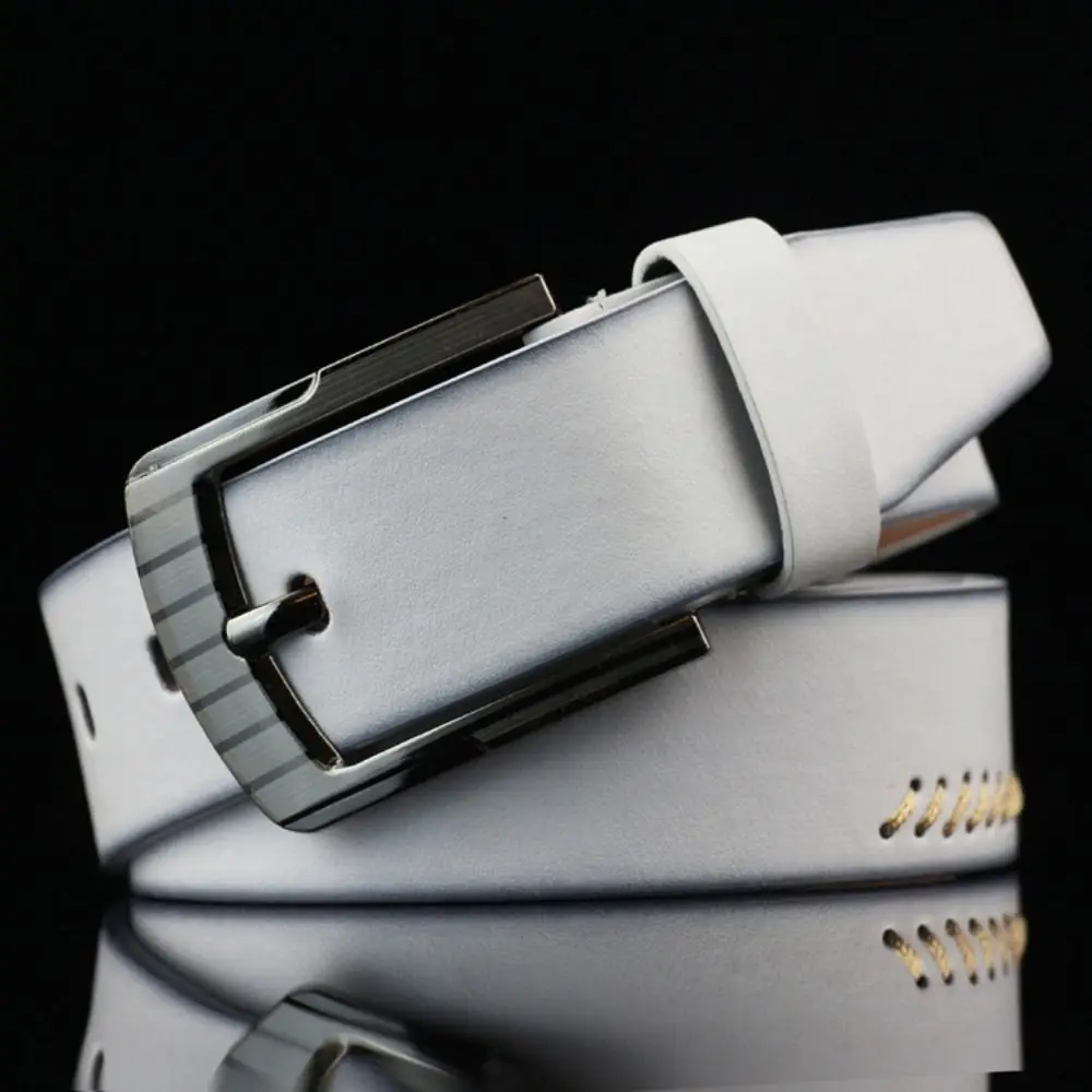Мужской Роскошный дизайнерский ремень из искусственной кожи, модный брендовый универсальный ремень, повседневный ремень с пряжкой из сплава
